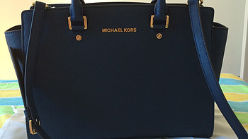 一抹海军蓝，美亚处女淘：MICHAEL Michael Kors Selma Large Trapeze Satchel 女款单肩包