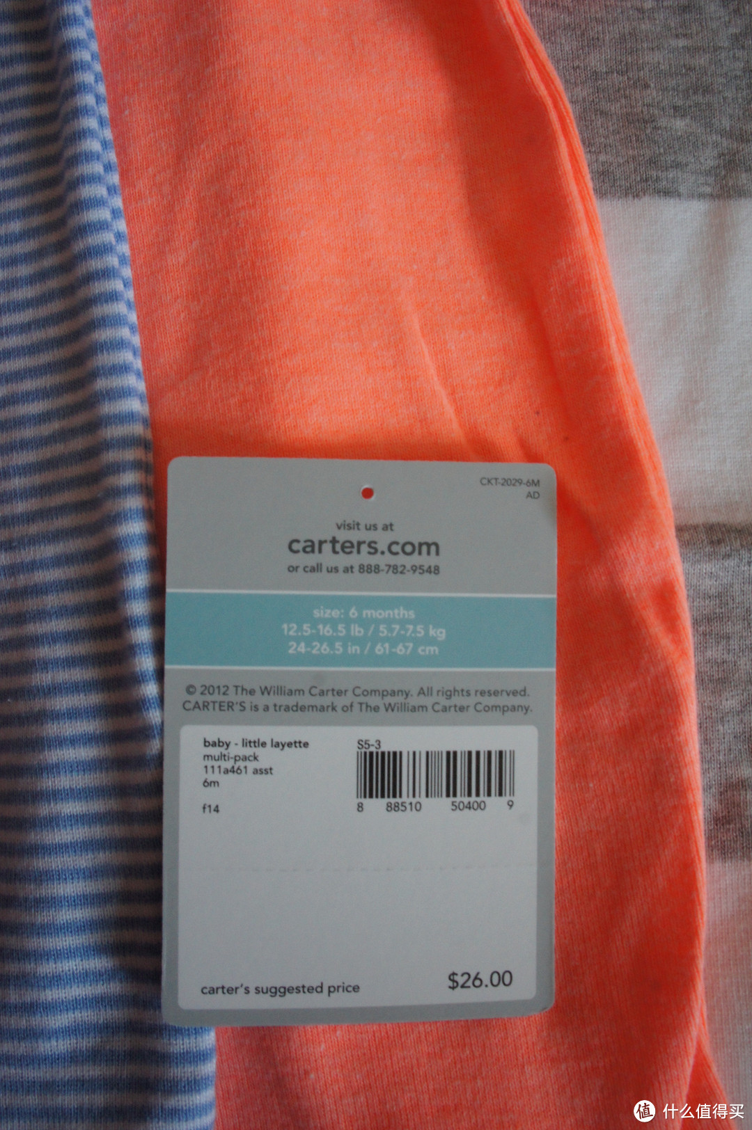 海淘之 Carter's 卡特 美国官网购入的宝衣