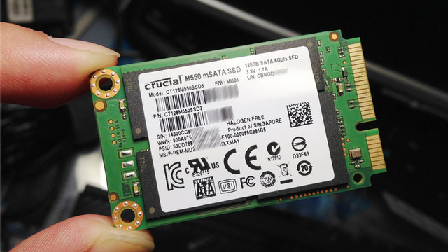 美亚crucial 英睿达 m550 msata 128gb 固态硬盘晒单,附升级固件教程