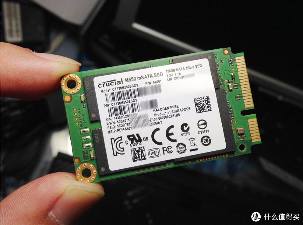 美亚Crucial 英睿达 M550 mSATA 128GB 固态硬盘晒单，附升级固件教程