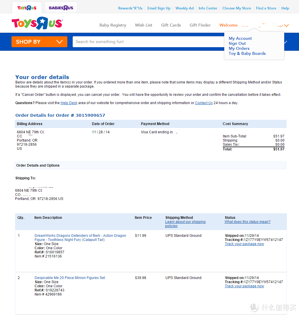 ToysRus 玩具反斗城 美国官网购入 无牙仔夜煞和小黄人20mini套装