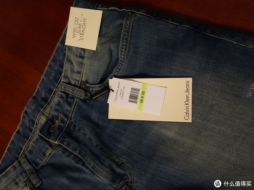 美亚直邮 Calvin Klein Jeans Slim Straight Jean 男款银蓝色修身牛仔裤