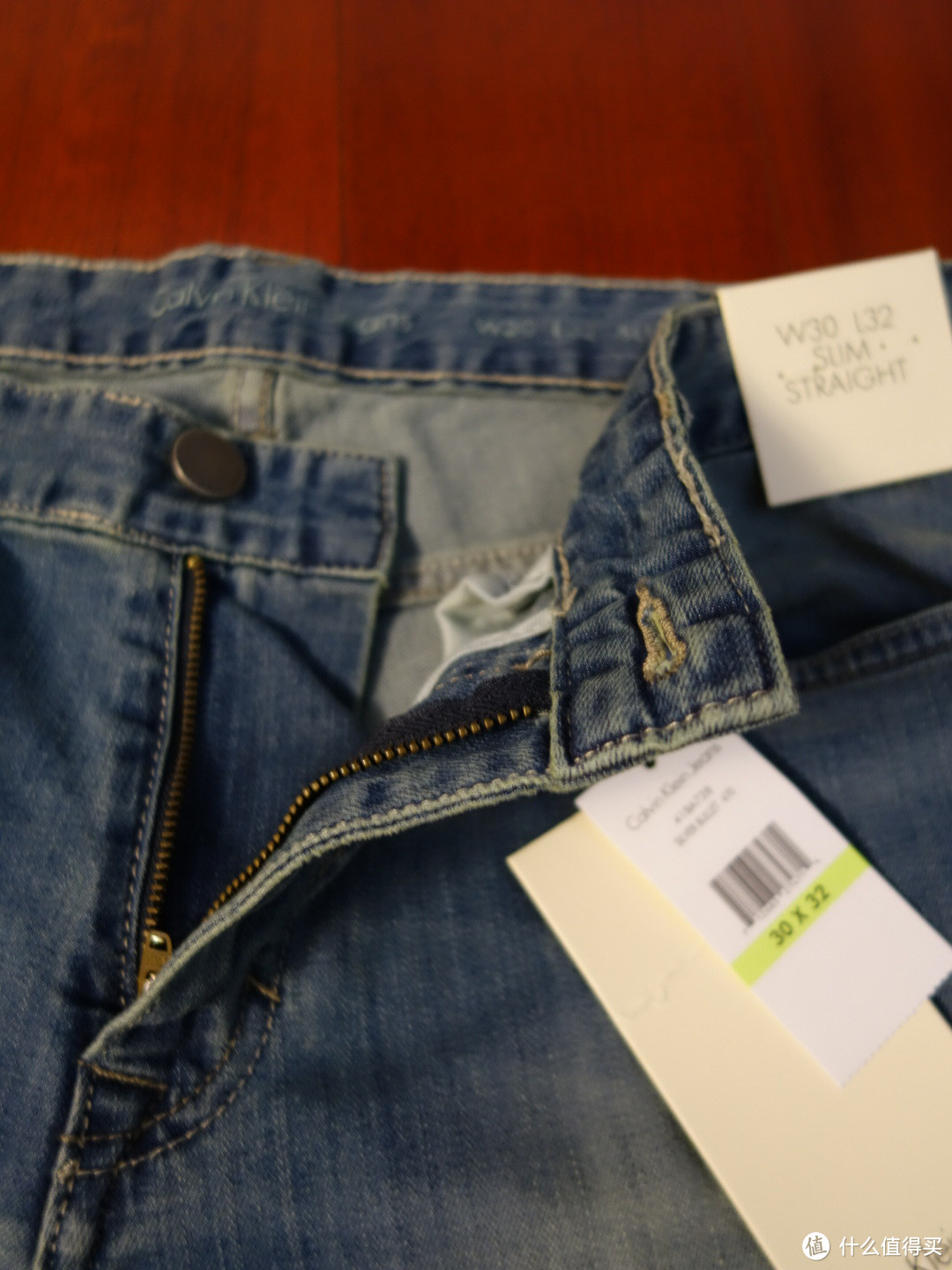 美亚直邮 Calvin Klein Jeans Slim Straight Jean 男款银蓝色修身牛仔裤