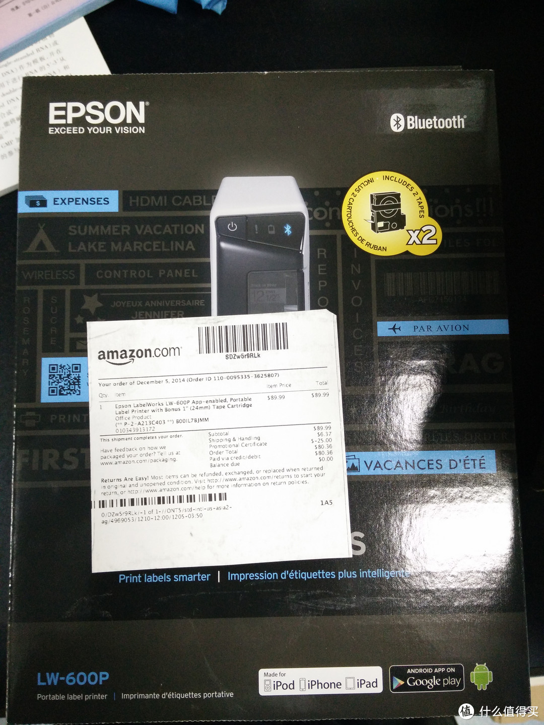 海淘 EPSON 爱普生 Lw-600P 标签打印机 初体验