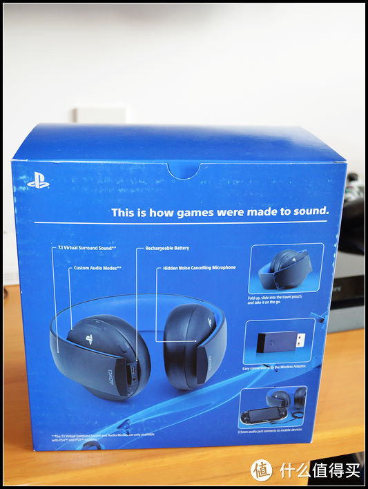 给大法再上一个心情件：SONY 索尼 Gold Wireless Stereo Headset PS4无线游戏耳机