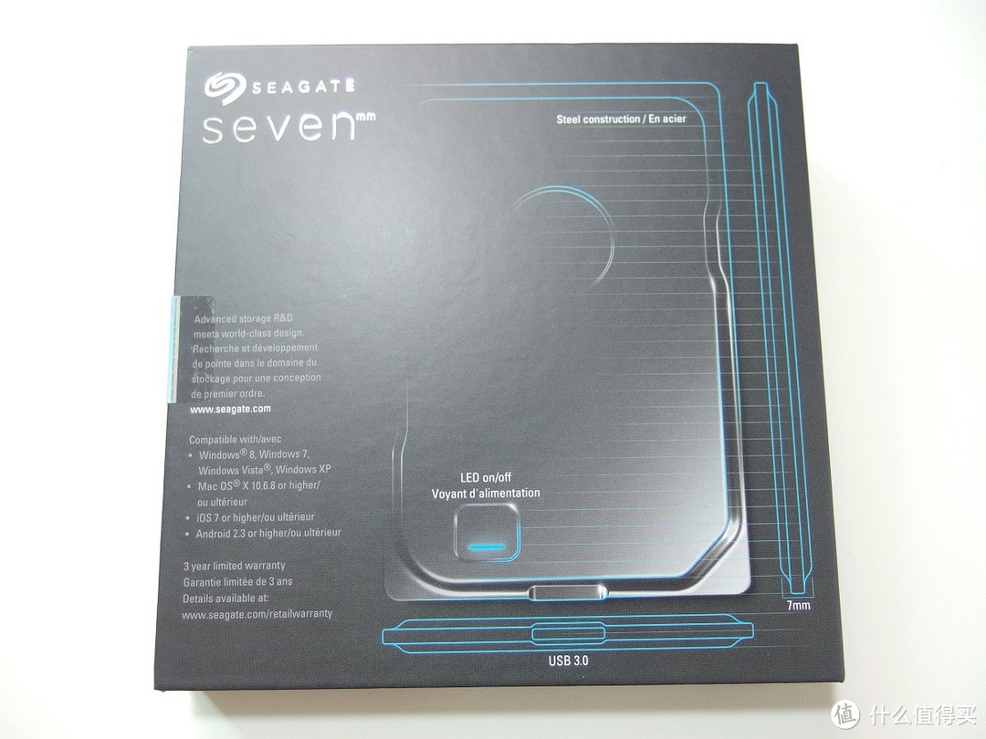 Seagate 希捷 Seven 7mm 500G （STDZ500400）移动硬盘开箱