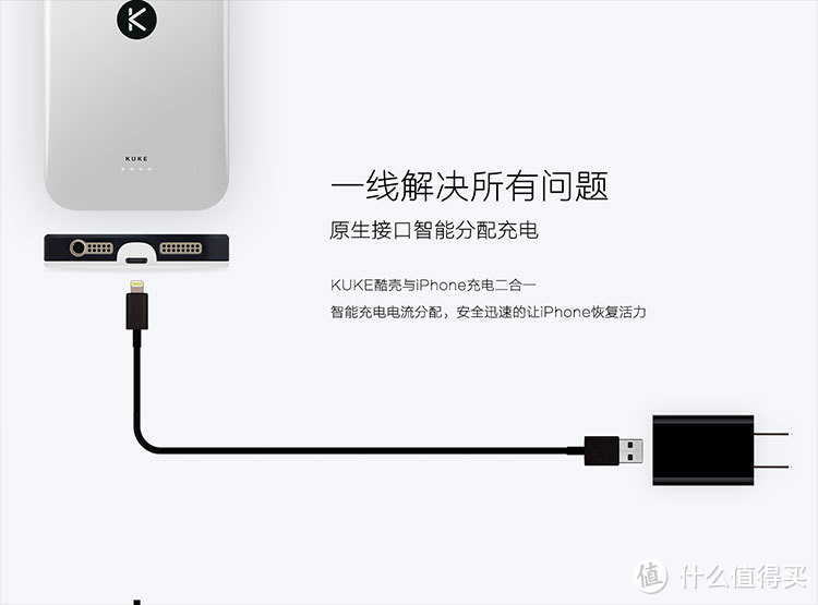 KUKE 酷壳 智能手机壳 充电版（适用于iPhone 5/5s ）