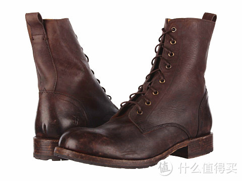 Frye 弗莱 Rogan Tall Lace Up Dark Brown Stone Antiqued 男靴