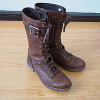 海淘Timberland 添柏岚 Savin Hill Mid Lace Boot 女款中筒靴