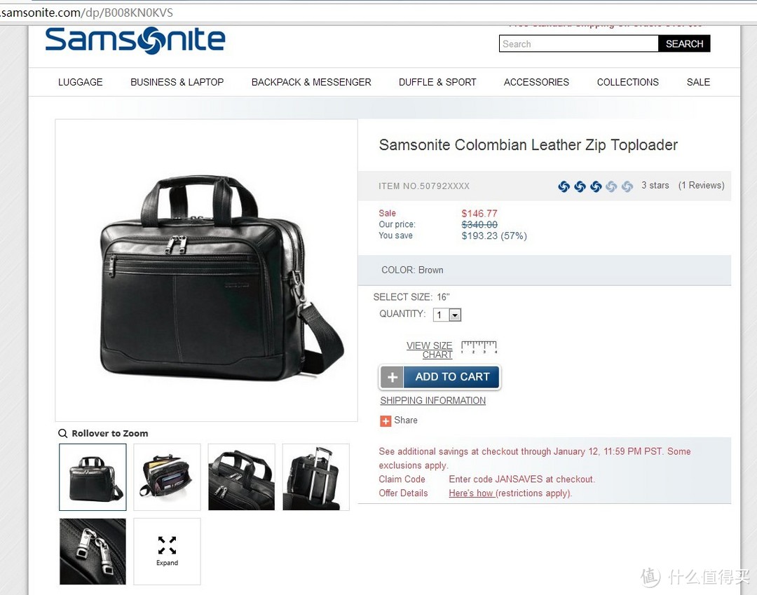 Samsonite 新秀丽 colombian leather toploader公文包 — 容量确实大，可悲催的买错了颜色