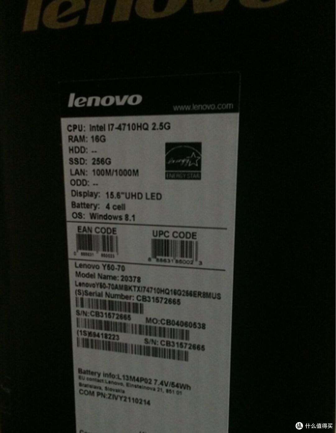 海淘 lenovo 联想  Y50-70 笔记本电脑