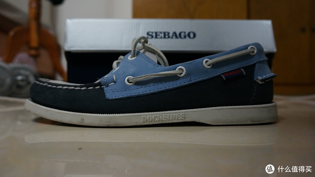 夏日清新蓝：Sebago Spinnaker 男款休闲船鞋