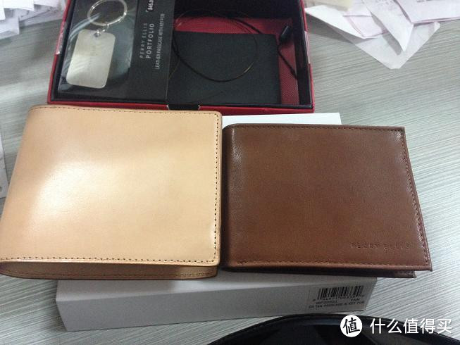 梅西百货海外直邮 Perry Ellis Saffiano Leather Black Wallet 男款真皮钱包 礼盒装