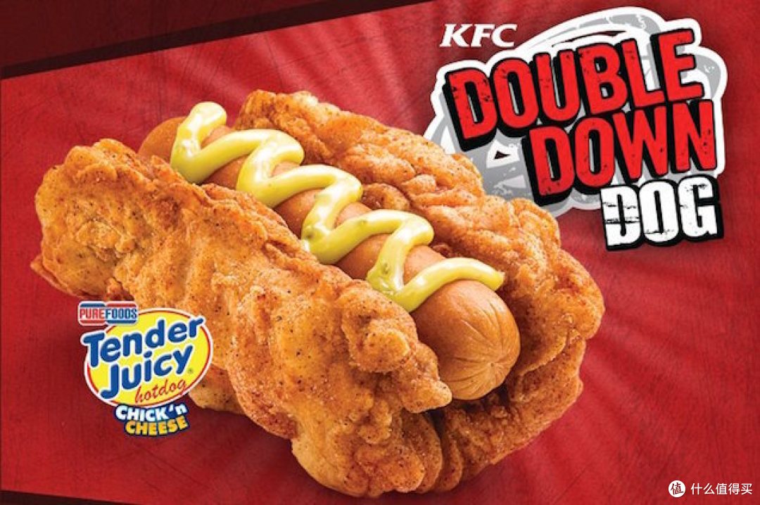 这卖相真是醉了!KFC 肯德基 菲律宾推出邪恶新品 Double Down 双降热狗