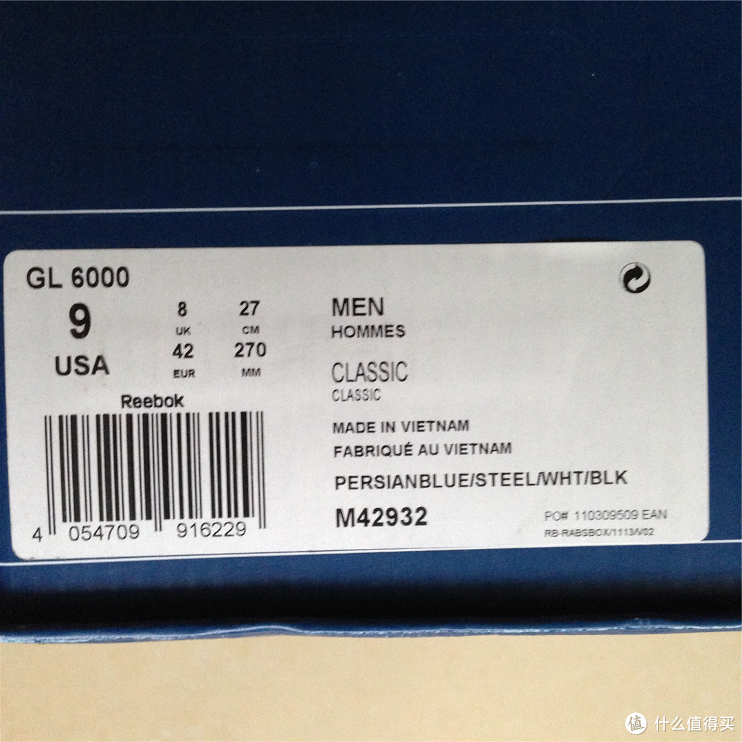 第一次海淘Reebok 锐步 GL6000 运动鞋