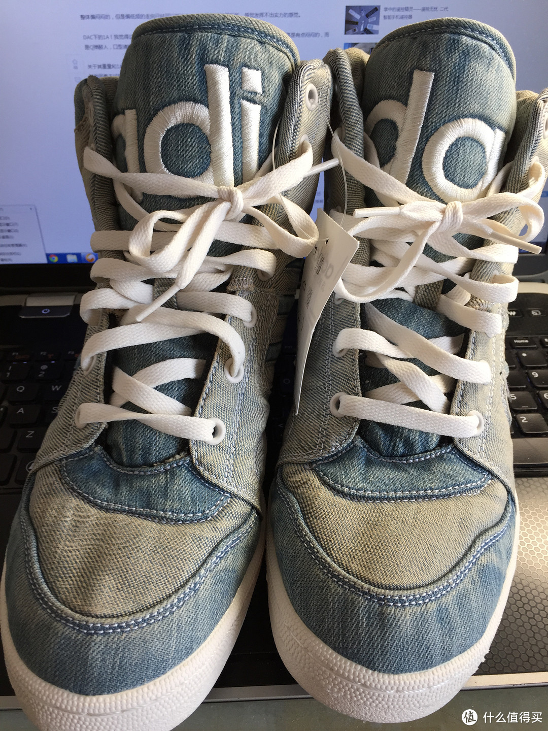 经典有格调：Adidas  阿迪达斯 JEREMY SCOTT INSTINCT HI DENIM SHOES 运动鞋