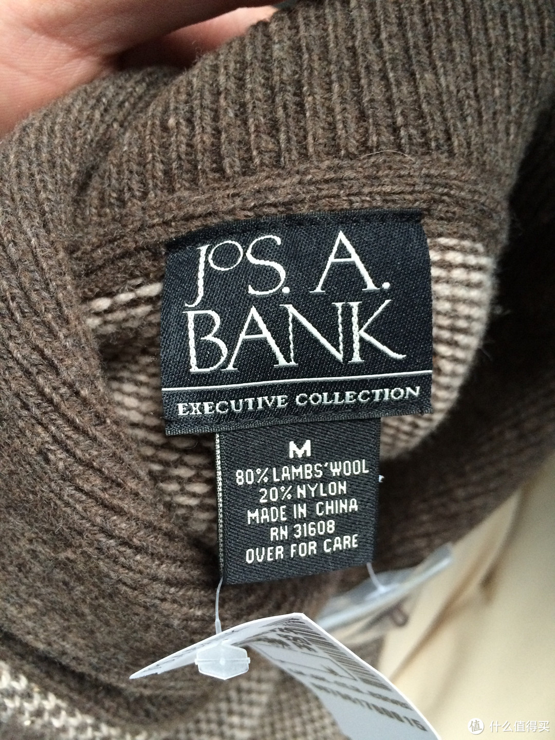 JOS. A. BANK Lambswool Shawl Collar Sweater 男款毛衣