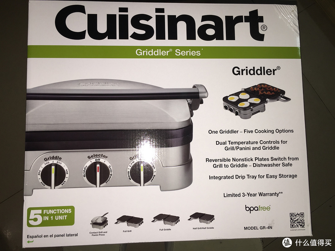 CUISINART GR-4N 5合1 Griddler 烤肉机