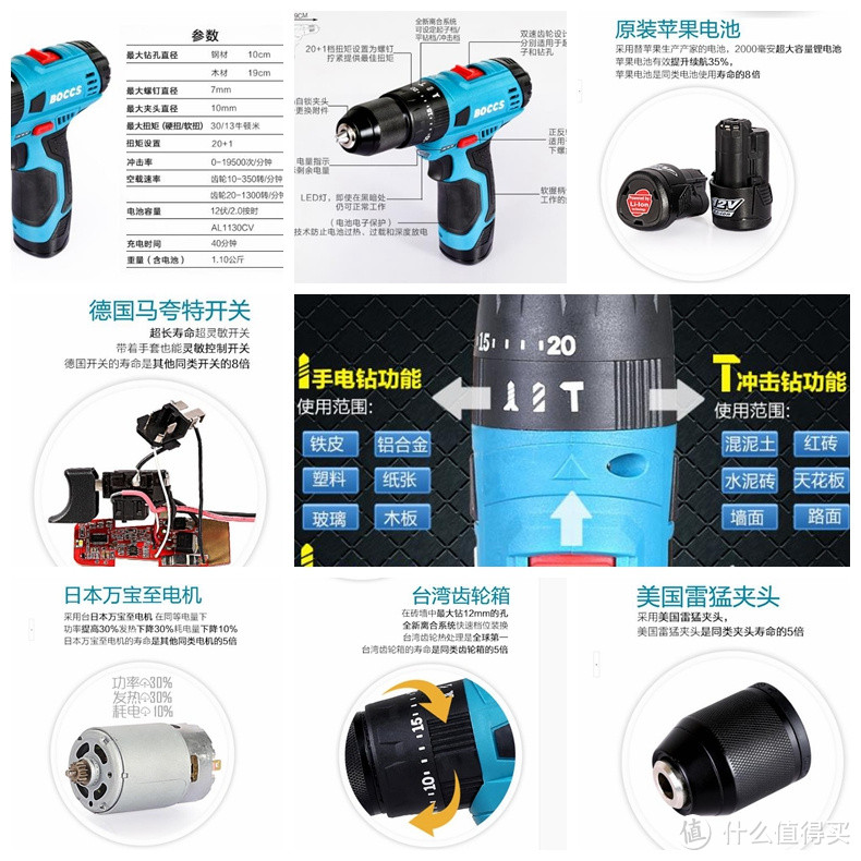 10.8V、MAX12V无绳冲击钻