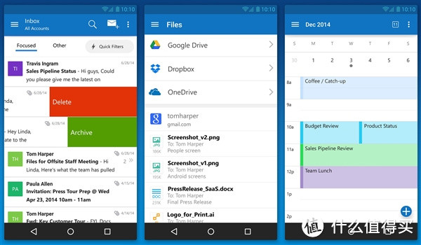 移动端Office新成员：Microsoft 微软 推出iOS和Android版 Outlook