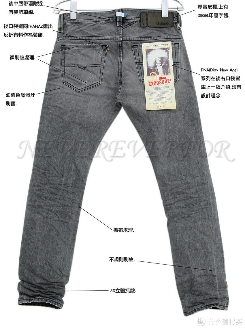 【ebay好物分享会】牛仔欣赏：Diesel 迪赛 意产牛仔裤 Thavar 886B