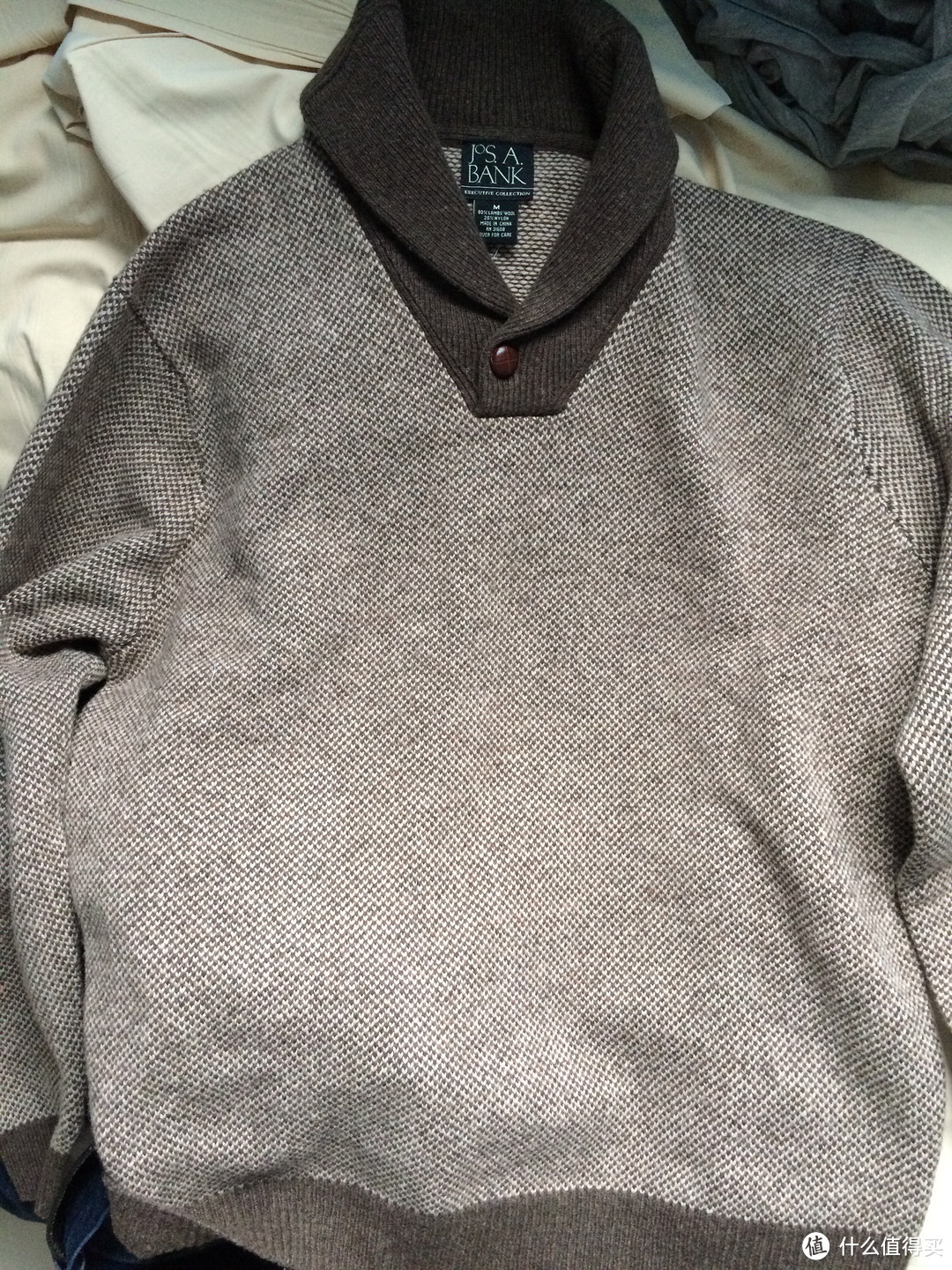 JOS. A. BANK Lambswool Shawl Collar Sweater 男款毛衣