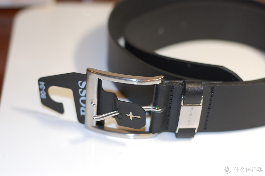 皮带真人秀：Hugo Boss Diego Square-Buckle Belt 黑色方扣宽皮带