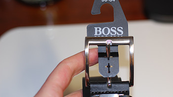 皮带真人秀：Hugo Boss Diego Square-Buckle Belt 黑色方扣宽皮带