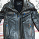 Black Rivet Leather Faded-Seam Cycle Jacket 男款皮衣