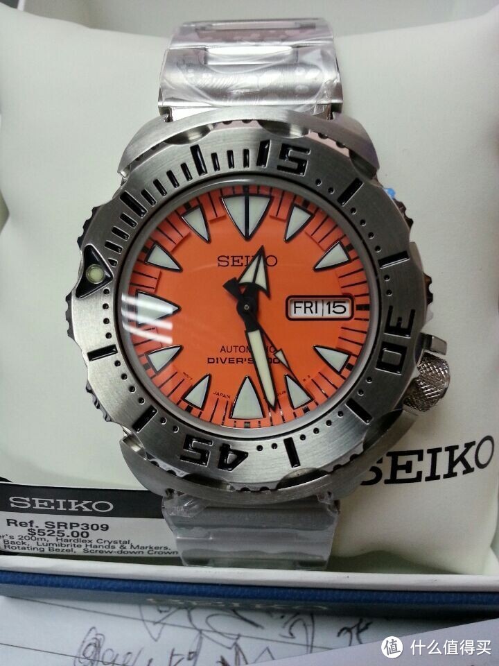 亮骚橙鬼：Seiko 精工 SRP309 Classic Automatic Dive 男款腕表