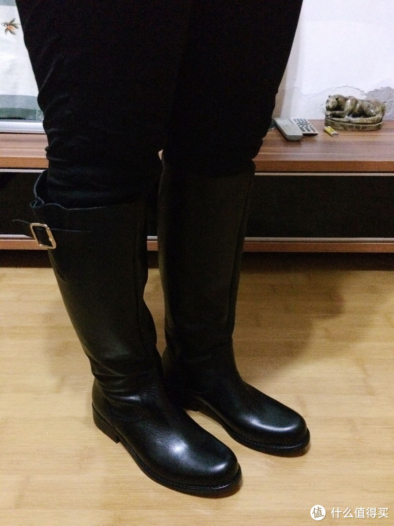 STEVE MADDEN Trysst Engineer 女款真皮高筒靴