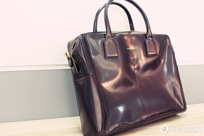 直邮MARC JACOBS 马克·雅可 Spazzalato Leather Briefcase 男士纯皮公文包