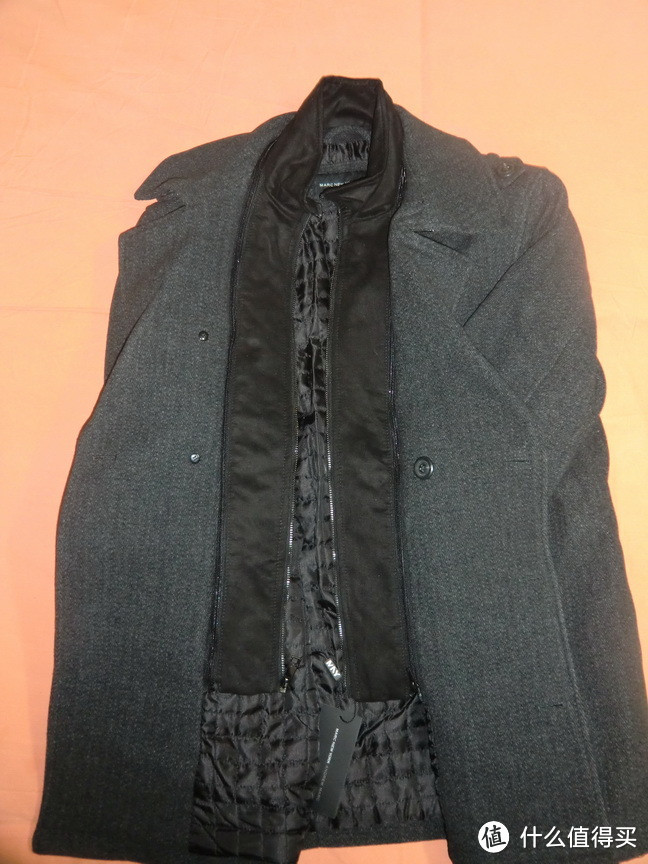 Marc New York Hayes Herringbone Double-Breasted Pea Coat 男款羊毛大衣