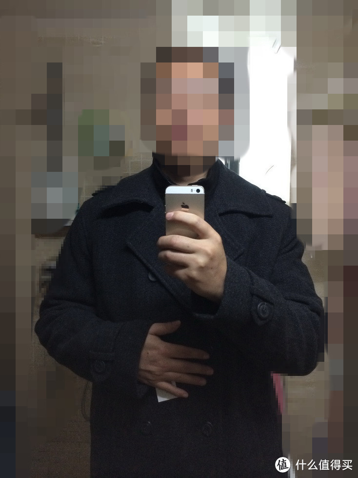 Marc New York Hayes Herringbone Double-Breasted Pea Coat 男款羊毛大衣