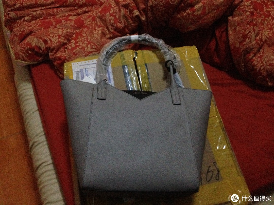 女王大人的海淘收获：Calvin Klein Colorblock Saffiano Leather Tote 手提包