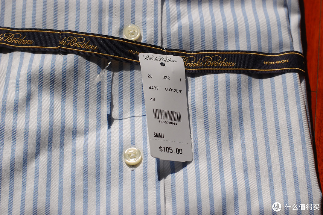 再次试水美淘衬衫：Brooks Brothers 布克兄弟 Non-Iron Extra-Slim Fit Stripe 男士修身条纹休闲衬衫