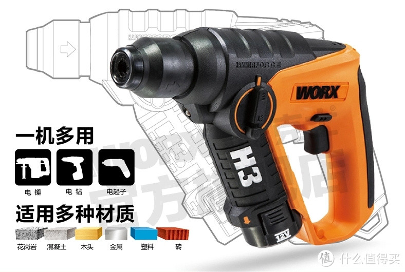 威克士 WX382.7 轻型充电电锤