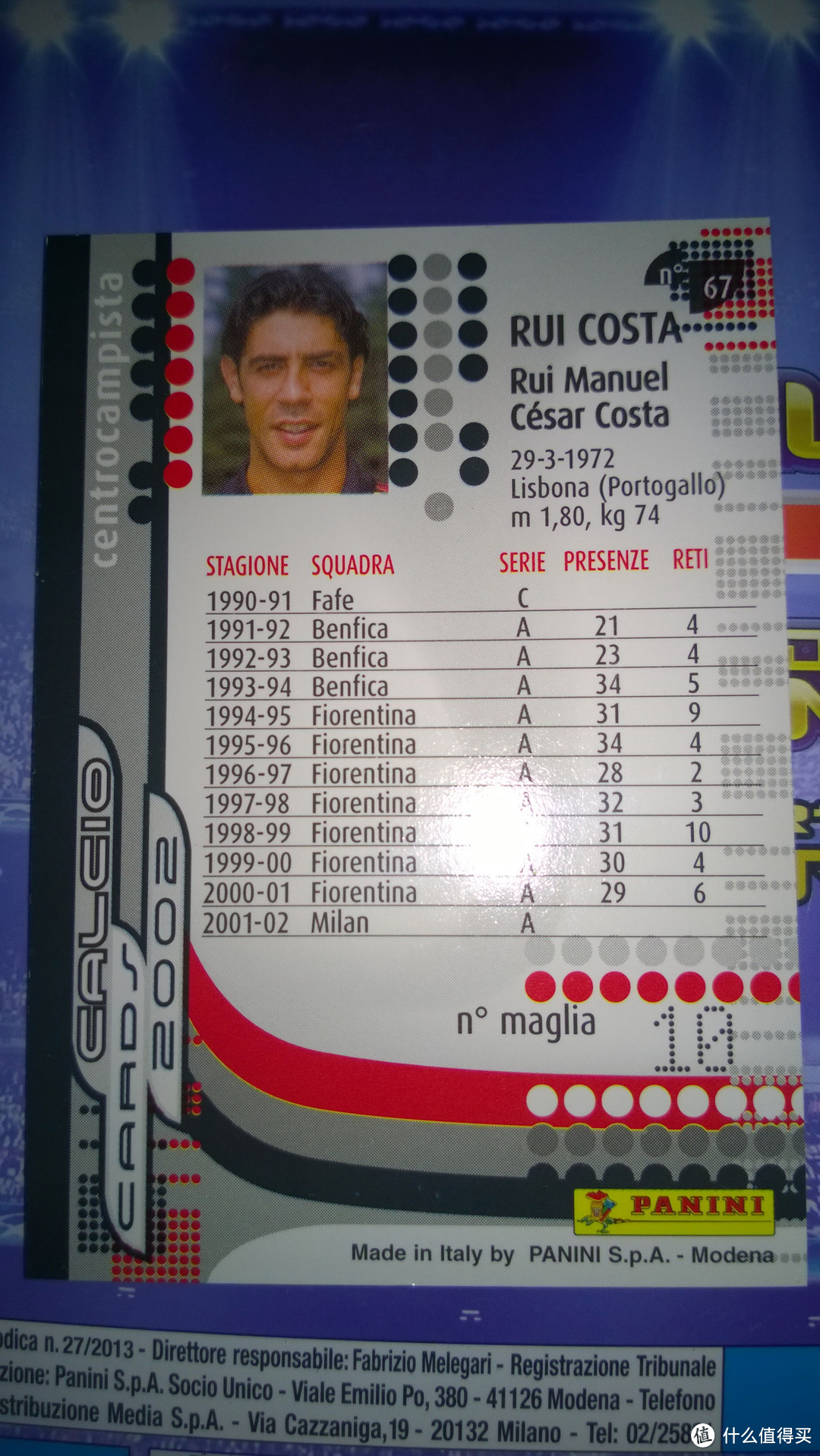 2002 帕尼尼意甲球星卡