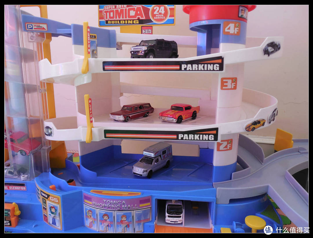 takara tomy 多美卡汽车大楼 盘山公路 高速道路三件套  开箱试玩