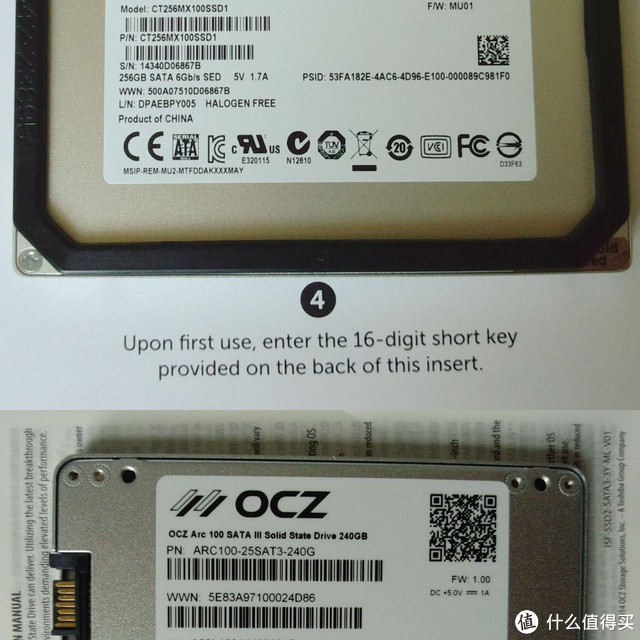 家用 240/256G SSD固态硬盘 Crucial MX100 与 OCZ ARC100 对比简评