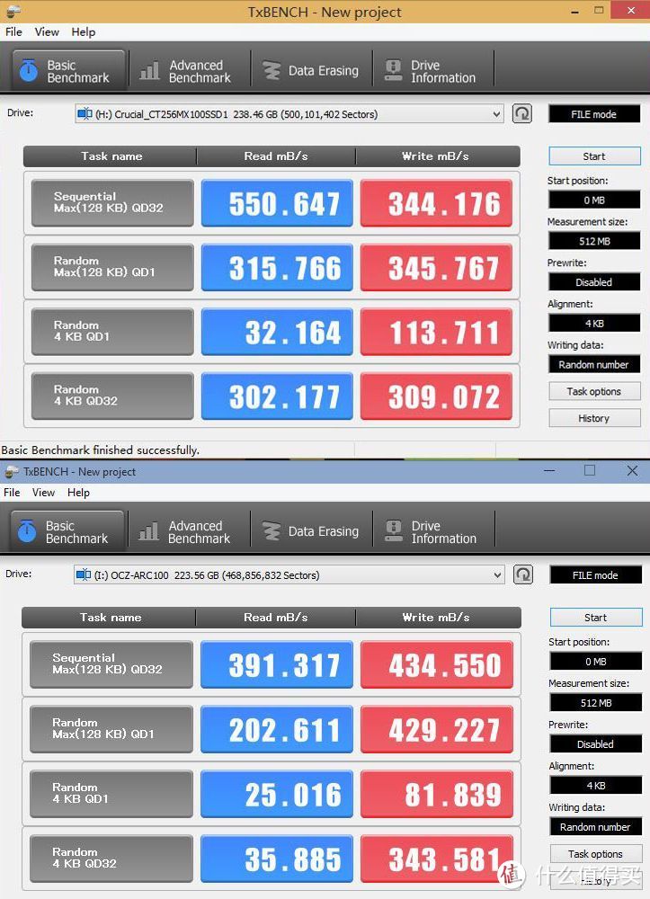 家用 240/256G SSD固态硬盘 Crucial MX100 与 OCZ ARC100 对比简评