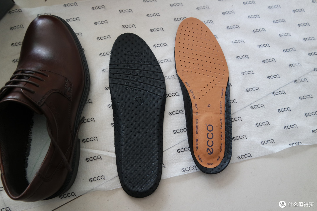 没有雕花的 ECCO 爱步 亚特兰大系带皮鞋+FUTURO护多乐腰托