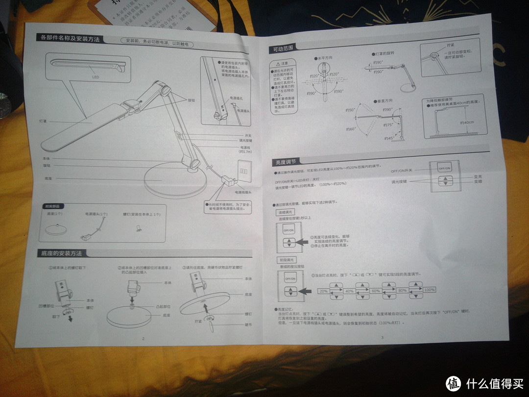 Panasonic 松下 SQ-LD520  LED 台灯