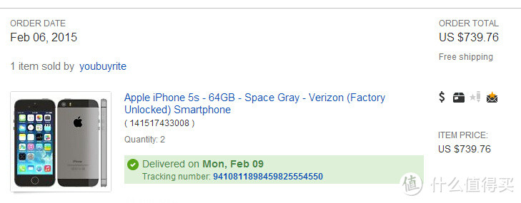 2400元，eBay购入V版iPhone5S 64G