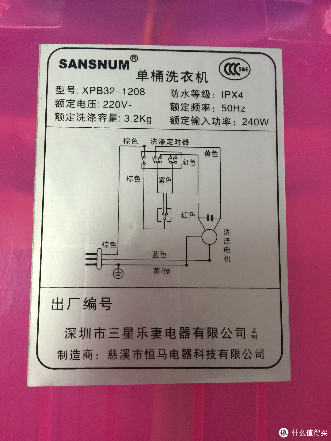 中信香卡奖品：三星乐妻 迷你洗衣机