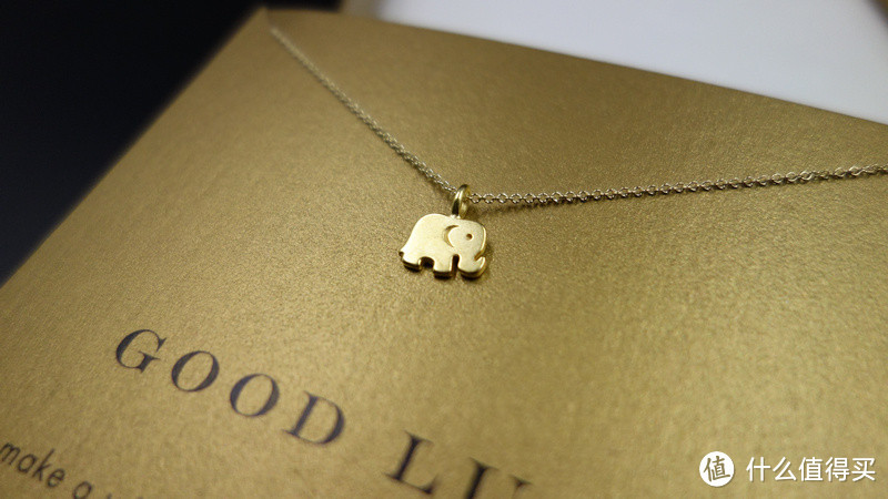 情人节小礼物：Dogeared Reminder "Good Luck" Elephant Pendant Necklace 项链
