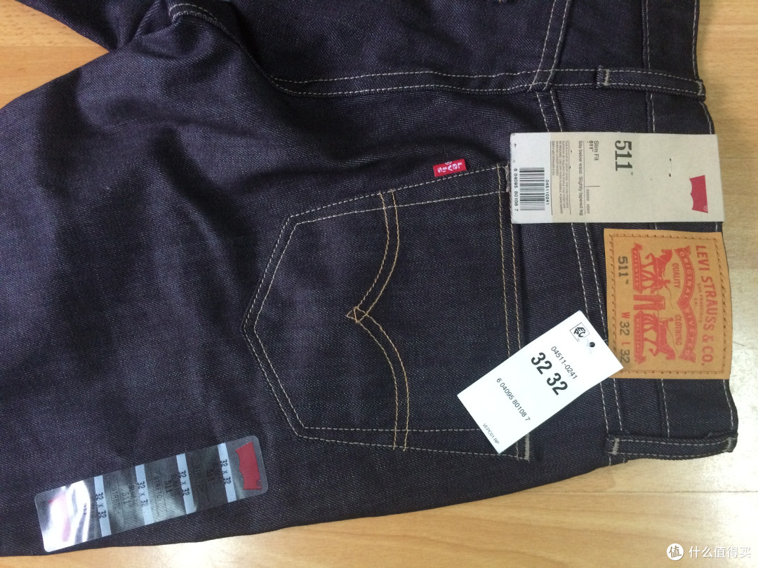 一发不可收:美亚购入Levi's 李维斯 511 男款牛仔裤,附带尺码说明