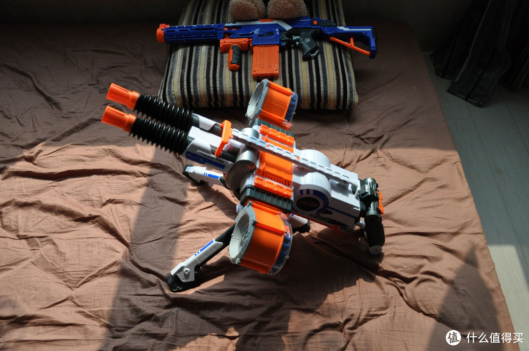 镇宅物！Nerf N-Strike Elite Rhino-Fire Blaster 白化犀牛 双筒发射器