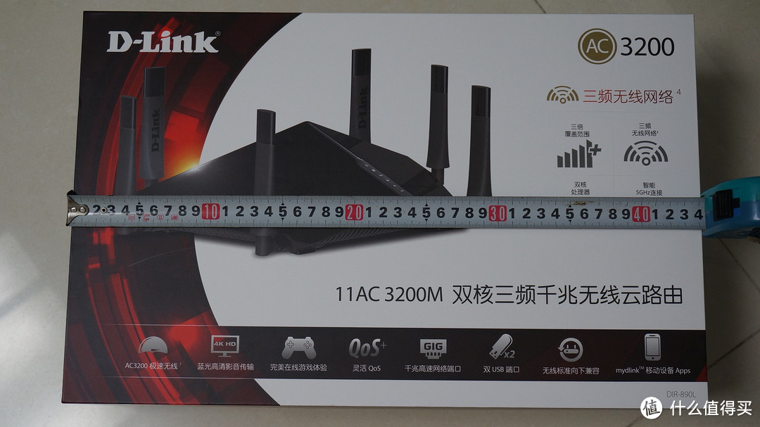 大脑发热入手 D-Link 友讯 DIR-890L 11AC 3200M双频千兆云路由 开箱