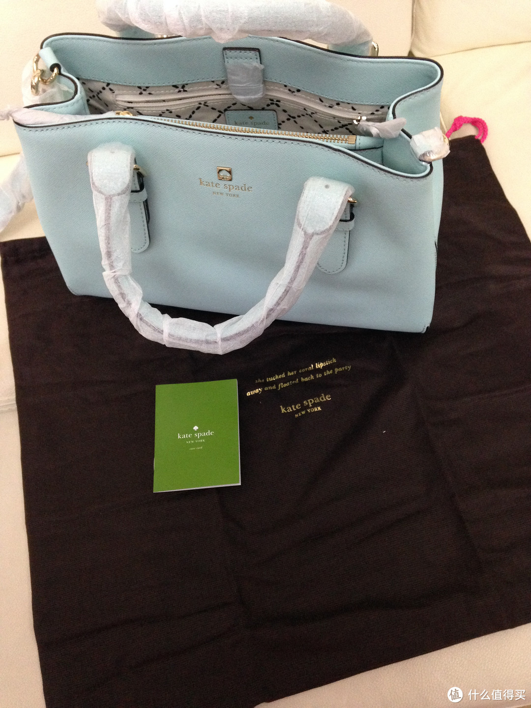 Kate Spade Cove Street Provence（CY BLUE小清新蓝色）单肩手拎两用包包